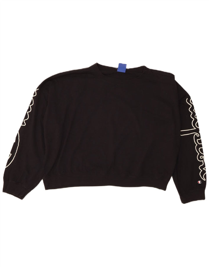 Damska bluza Champion Oversized Graphic Jumper UK 14 Medium Black