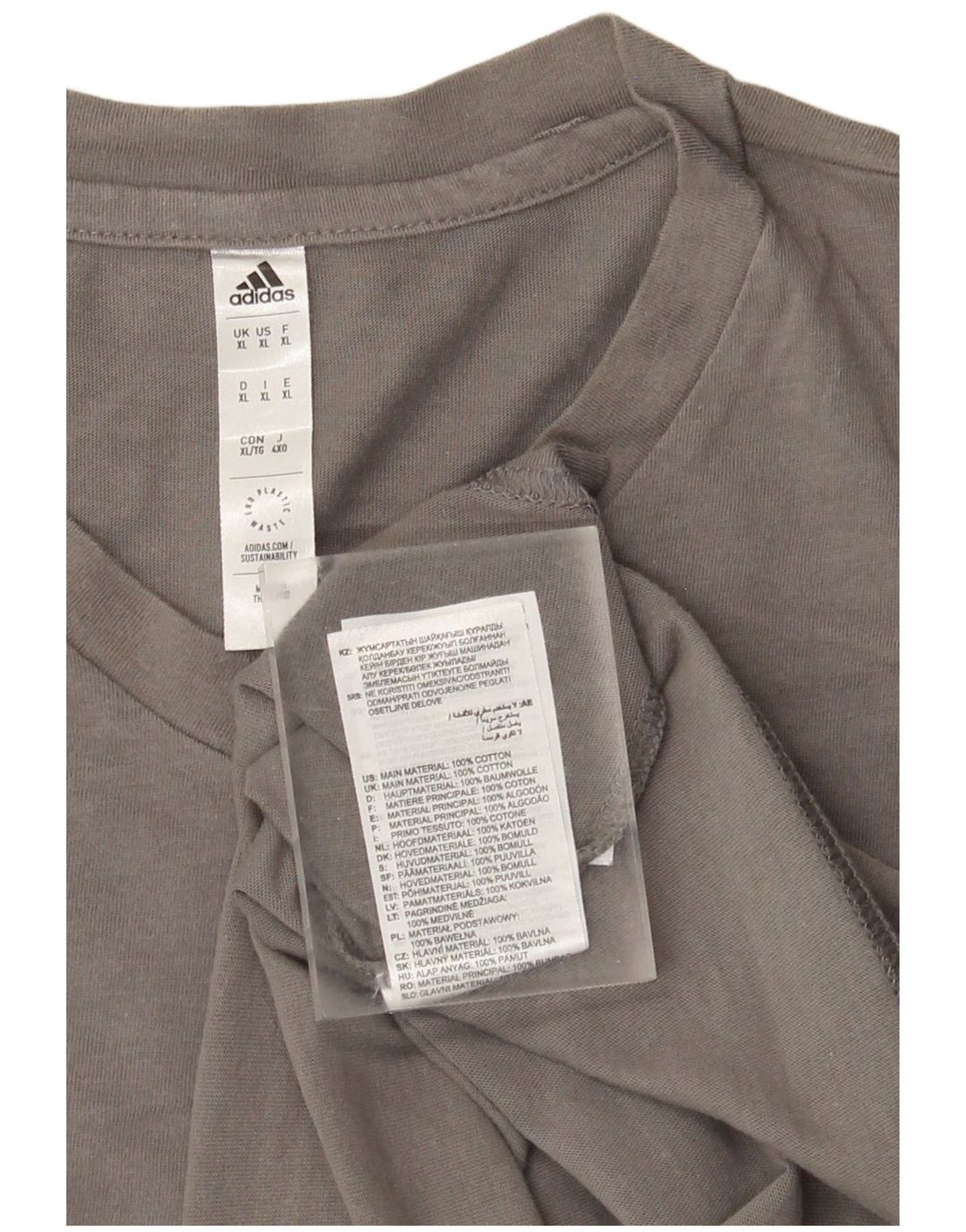 Adidas Męska koszulka Top XL Szara bawełna