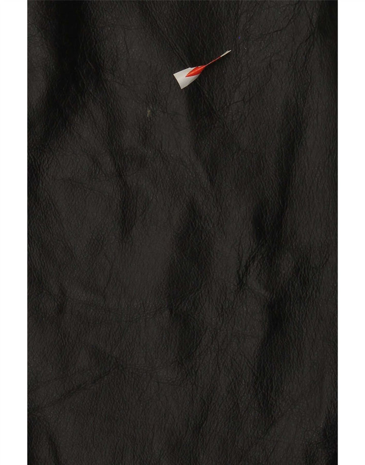 Autentyczne spodnie damskie proste skórzane EU 38 Medium W28 L30 czarne