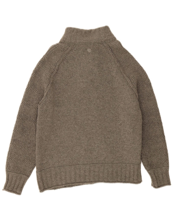 Męski sweter zapinany na guziki FAT FACE 2XL, szara wełna w jodełkę