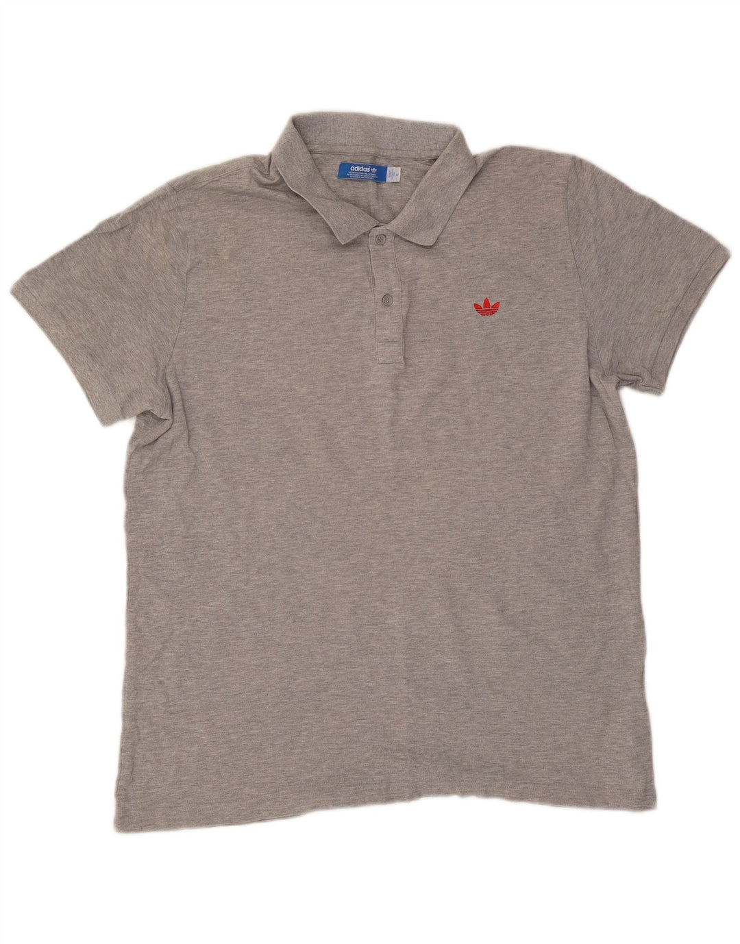 Męska koszulka polo Adidas XL, szara, bawełniana w plamki