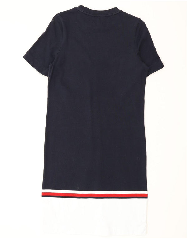 Tommy Hilfiger Womens T-Shirt Dress UK 10 Small Navy Blue Colourblock
