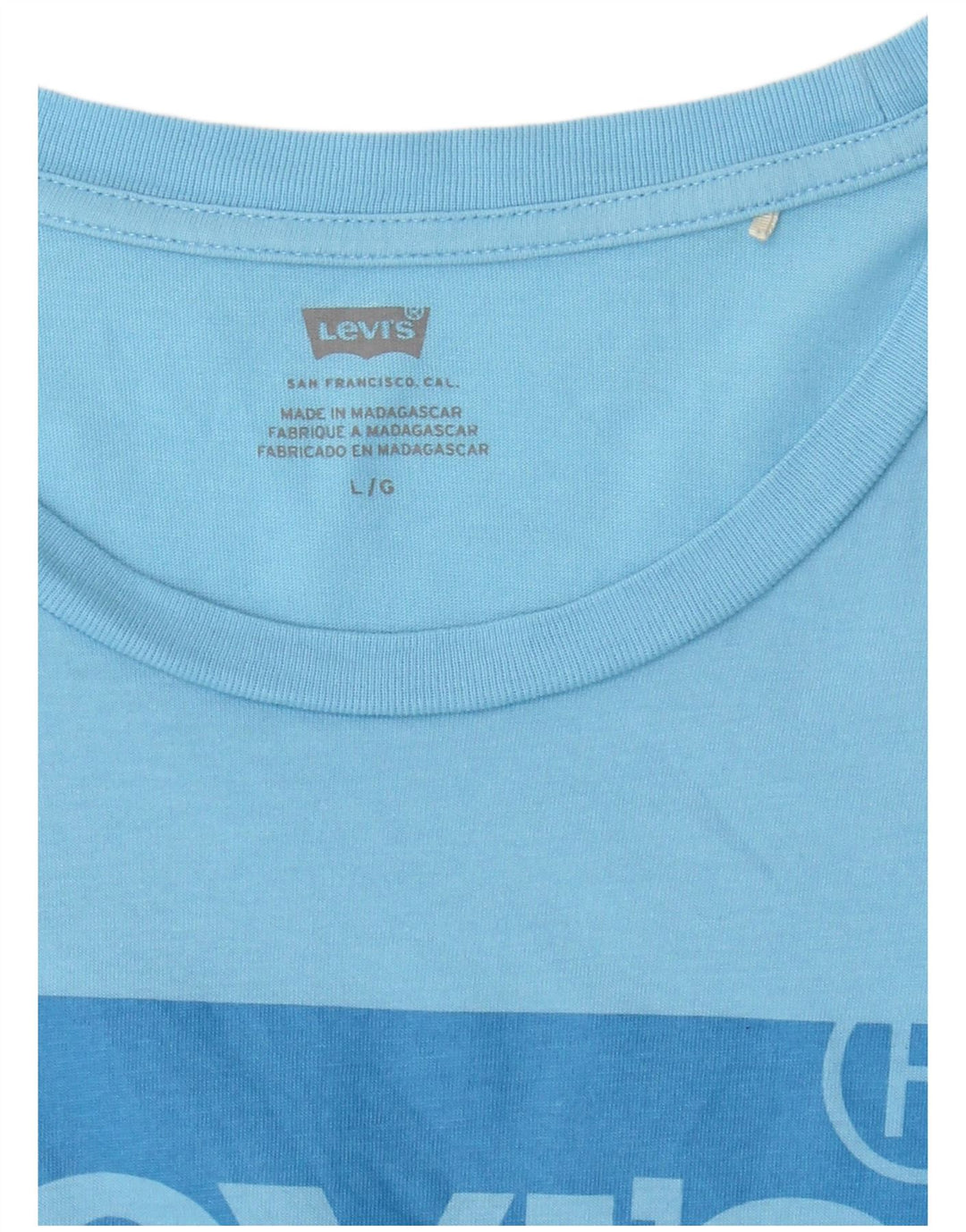 Damska koszulka z grafiką LEVI'S Top UK 14, duża niebieska