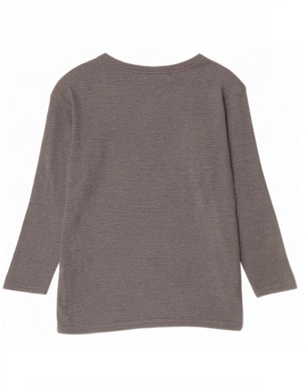 Damski top oversize Joules z długim rękawem, UK 6 XS, szara bawełna