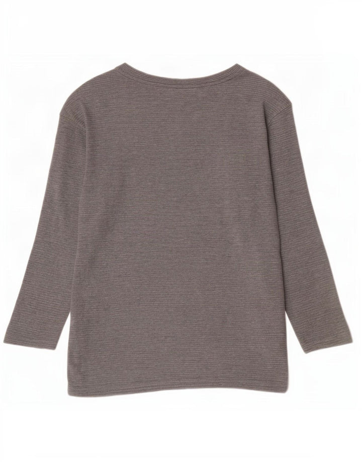 Damski top oversize Joules z długim rękawem, UK 6 XS, szara bawełna