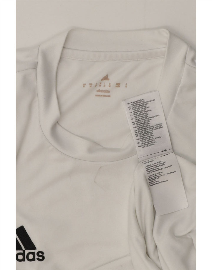 Męski T-shirt ADIDAS Climalite Top, średni biały poliester