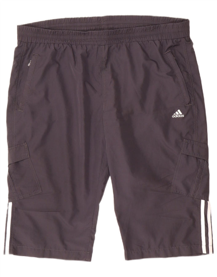 Damskie spodenki sportowe Adidas UK 22 2XL Szary poliester