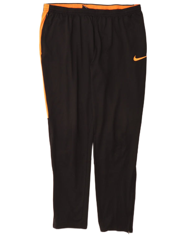 Męskie spodnie dresowe Nike XL, czarne, z blokami kolorów, poliestrowe, sportowe