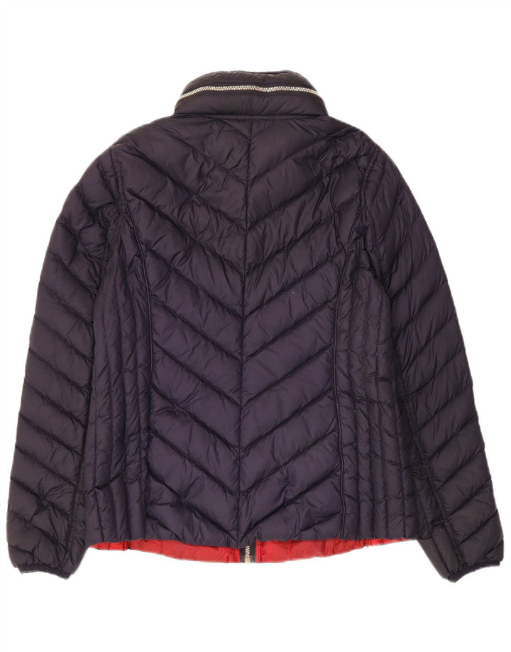 Damska ocieplana kurtka Michael Kors z kapturem UK 14, średni granatowy poliester