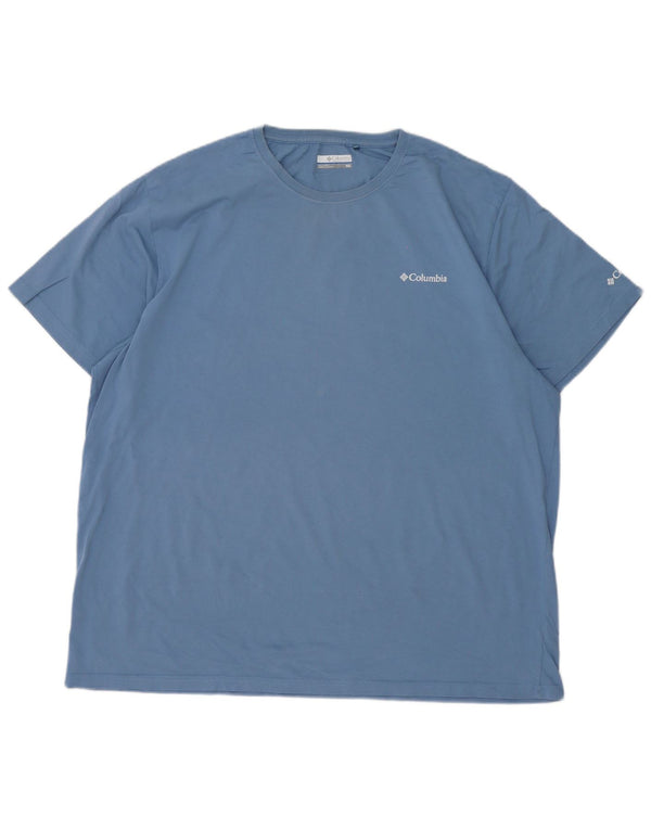 Męska koszulka z grafiką Columbia Top 2XL, niebieska bawełna