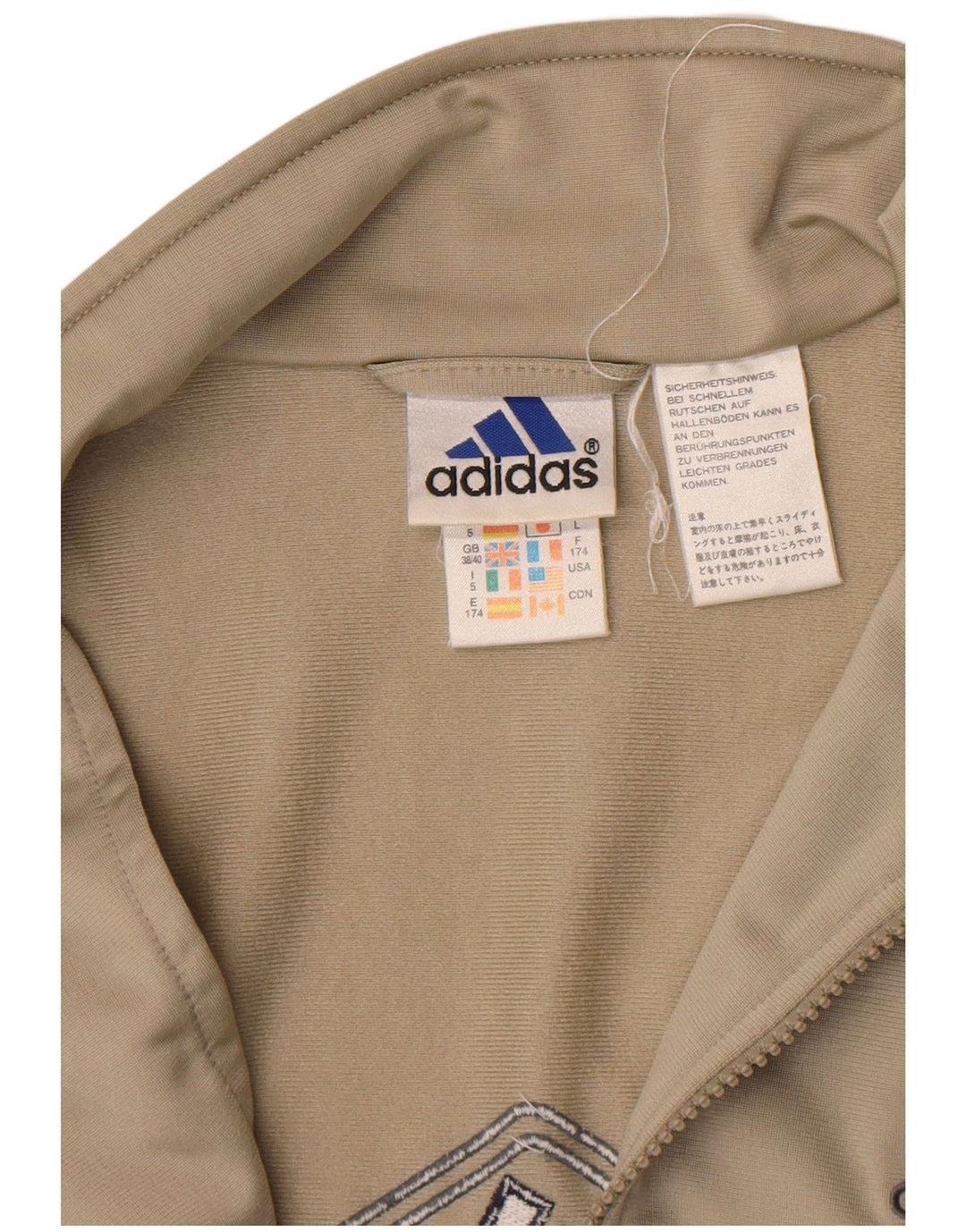 Męska bluza dresowa Adidas UK 38/40 Średni szary poliester z blokami kolorów