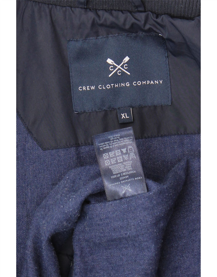 CREW CLOTHING Męska pikowana kurtka UK 42 XL, granatowa, poliester