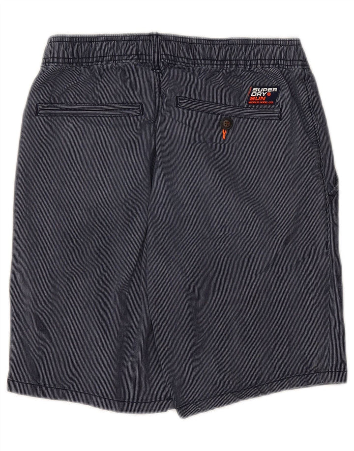 Męskie spodenki Chino SUPERDRY W30 Średni granatowy, bawełniany w prążki