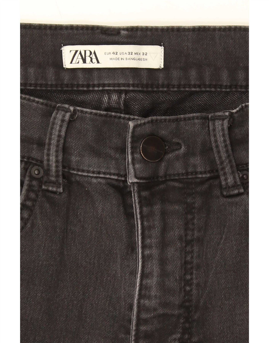 Męskie spodenki dżinsowe Zara Cargo EU 42 Large W32 Szara bawełna
