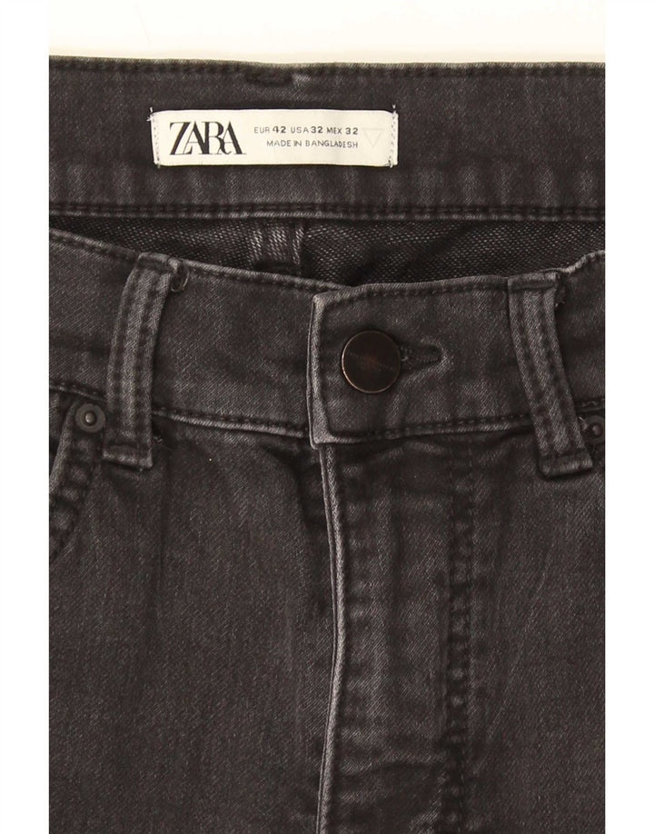 Męskie spodenki dżinsowe Zara Cargo EU 42 Large W32 Szara bawełna