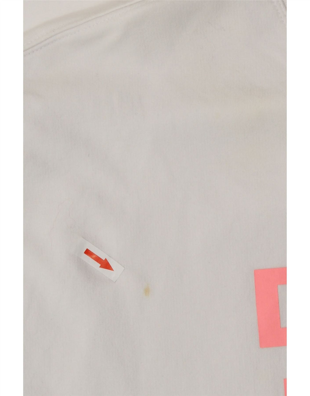 Damski top oversize z grafiką Dkny z długim rękawem, UK 14, średnia biała bawełna