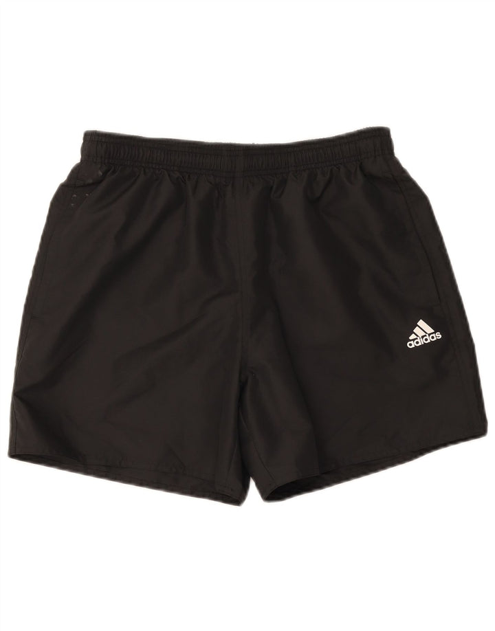 Męskie spodenki sportowe ADIDAS, duże, czarne, poliestrowe