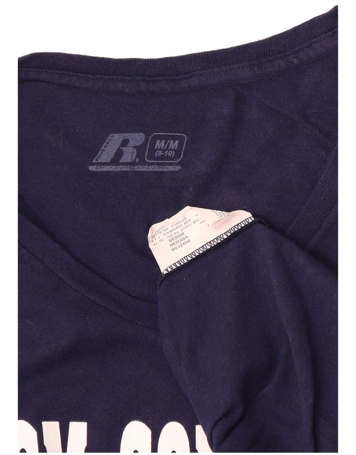 Chłopięcy top Russell Athletic Graphic z długim rękawem, 8-9 lat, średni granatowy