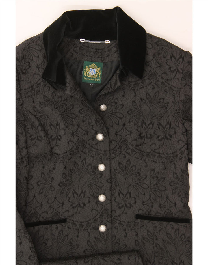HAMMERSCHMID Womens Overcoat EU 44 XL Black Floral Vintage Hammerschmid and Second-Hand Hammerschmid from Messina Hembry 