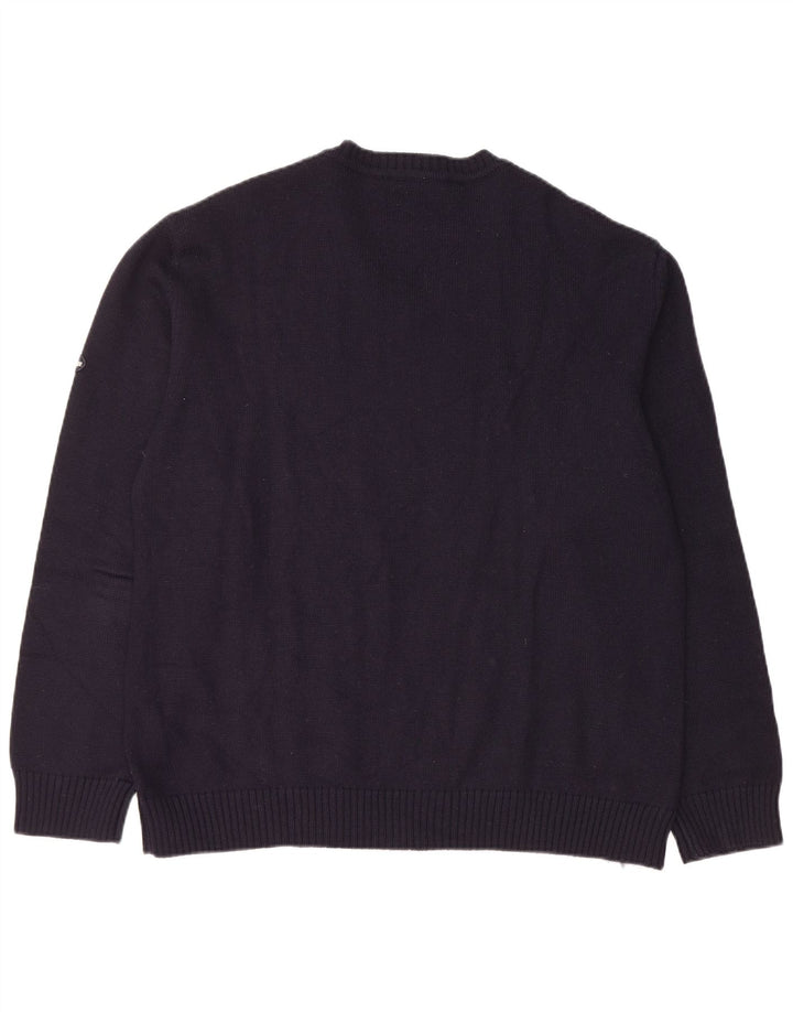 Męski sweter NAVIGARE z dekoltem w kształcie litery V, XL, granatowy Argyle/Diament