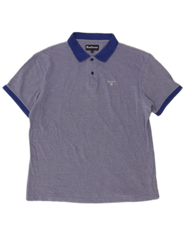 Męska koszulka polo Barbour XL, niebieska, bawełniana
