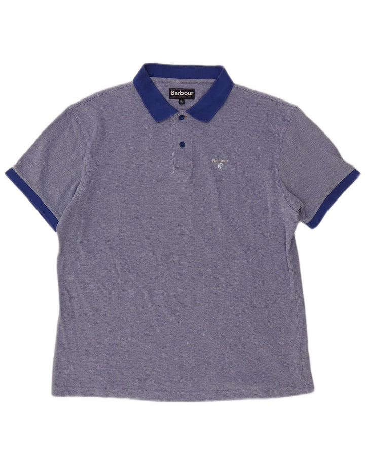 Męska koszulka polo Barbour XL, niebieska, bawełniana