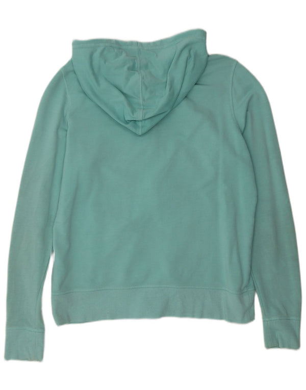 Marks & Spencer Damski sweter z kapturem i zamkiem, UK 16, duży, niebieski, bawełniany