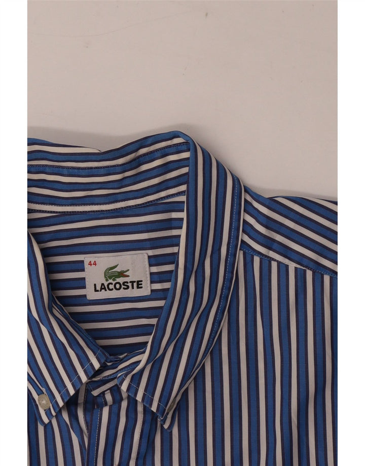 Koszula męska z krótkim rękawem Lacoste, rozmiar 44, XL, niebieska w prążki