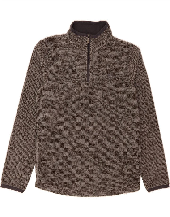 WEIRD FISH Mens Zip Neck Sweatshirt Jumper Small Grey Polyester Vintage Weird Fish and Second-Hand Weird Fish from Messina Hembry 