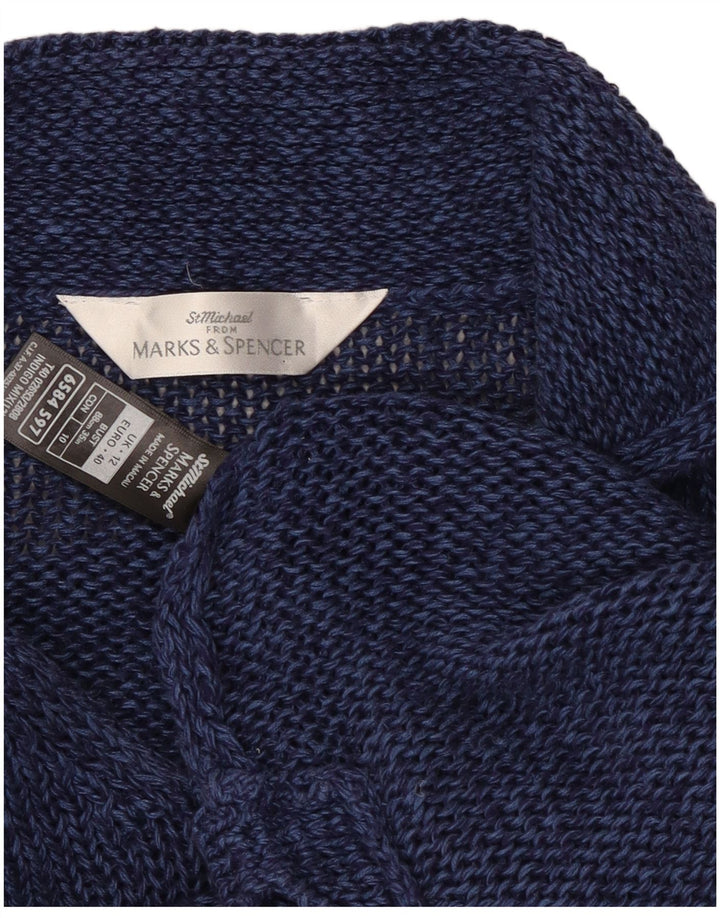 Damski sweter polo Marks & Spencer UK 12, średni granatowy