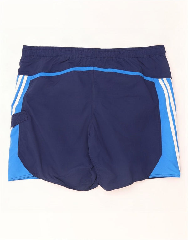 Męskie spodenki kąpielowe Adidas XL, granatowe, nylonowe bloki kolorów