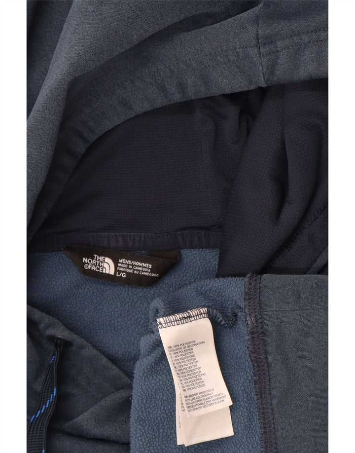 Męski sweter z kapturem The North Face z grafiką, duży, granatowy, poliester