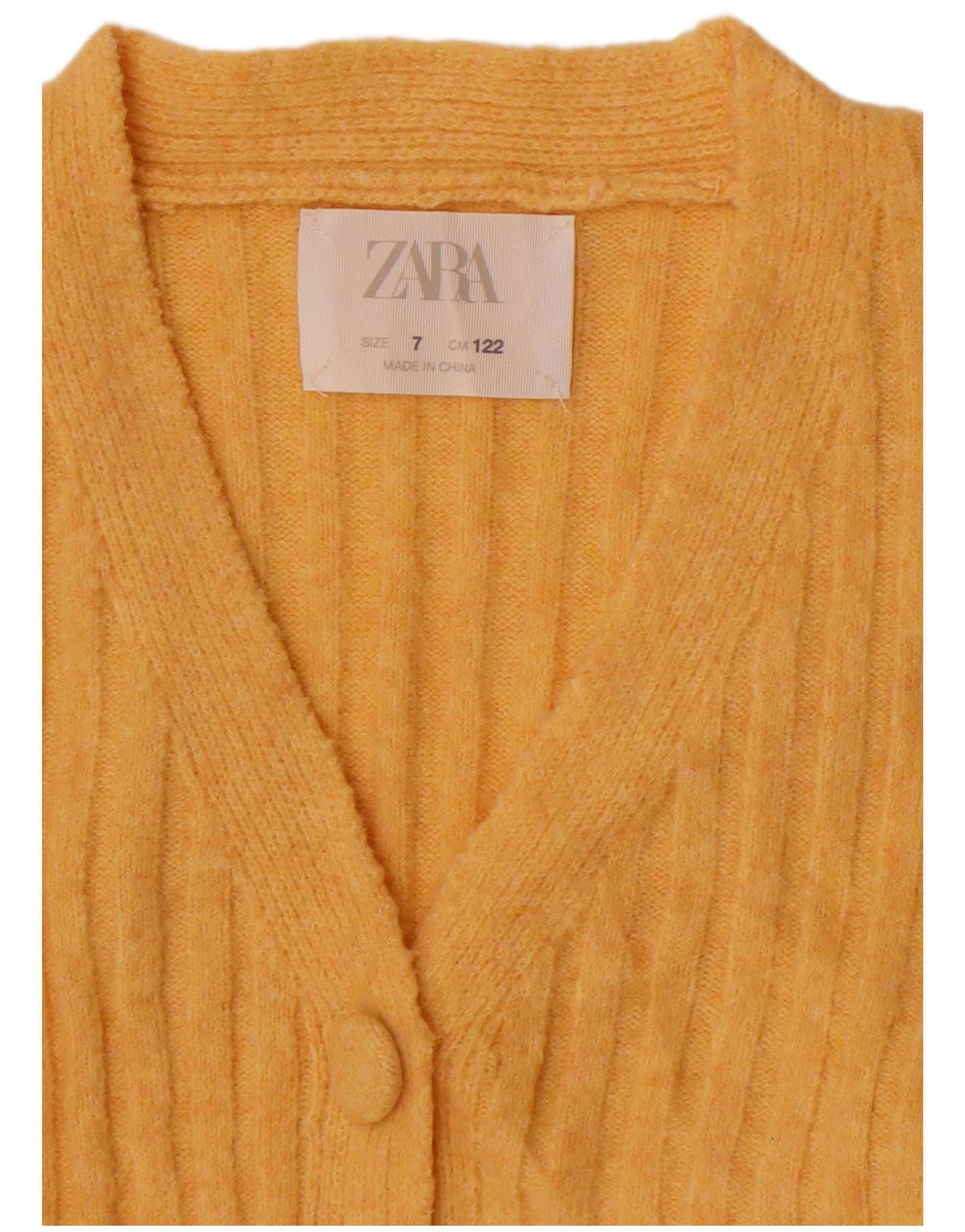 Sweter dziewczęcy Zara Cardigan 6-7 lat, żółty