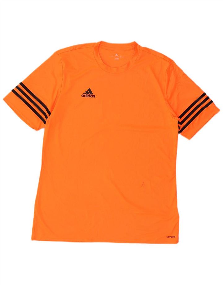 Męski T-shirt ADIDAS Climalite, duży, pomarańczowy, poliester