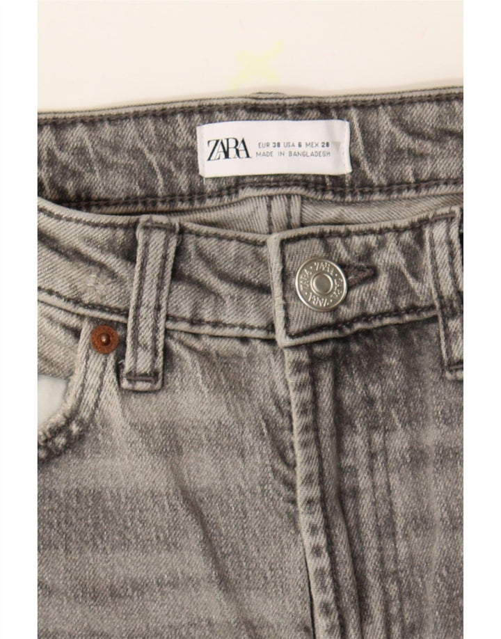 ZARA Womens Straight Jeans EU 38 Small W28 L28 Grey Cotton Vintage Zara and Second-Hand Zara from Messina Hembry 