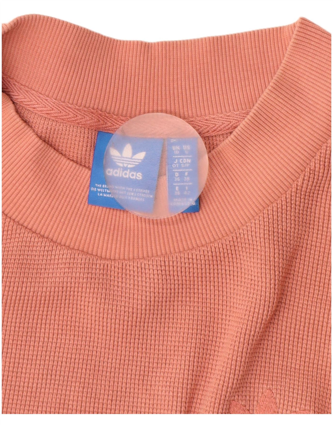 Damska bluza oversize Adidas Jumper UK 10 Small Pink Cotton