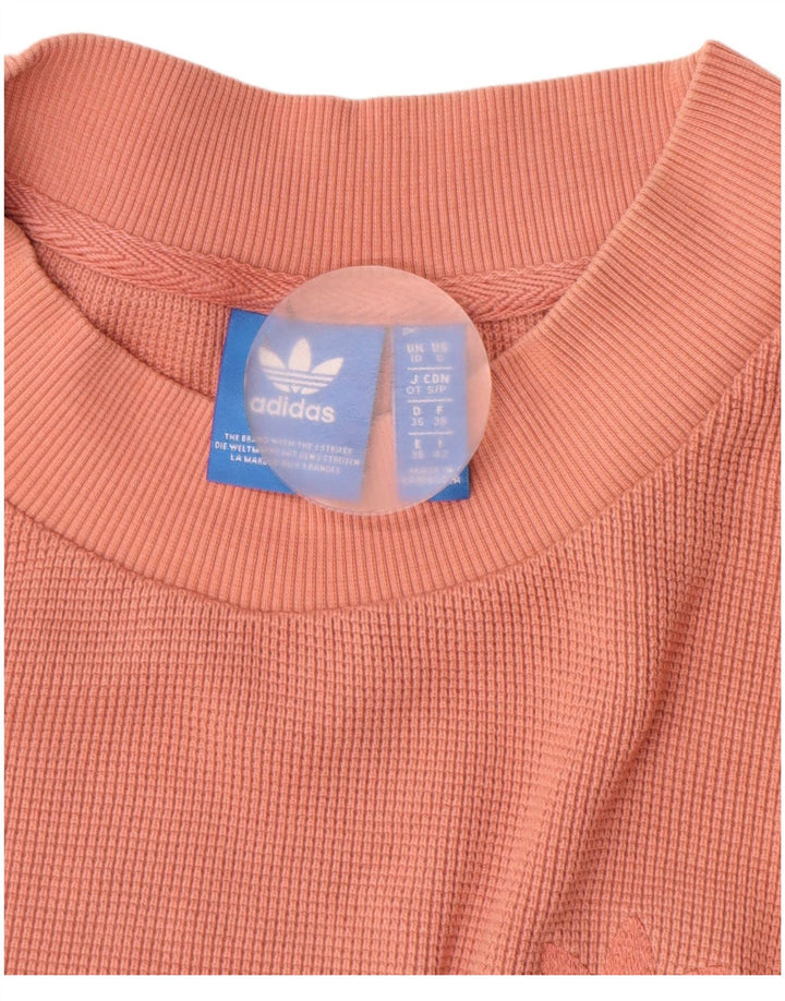 Damska bluza oversize Adidas Jumper UK 10 Small Pink Cotton