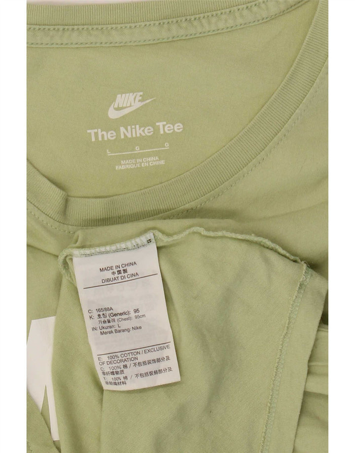 Męski T-shirt z grafiką Nike, duży, zielony, bawełniany