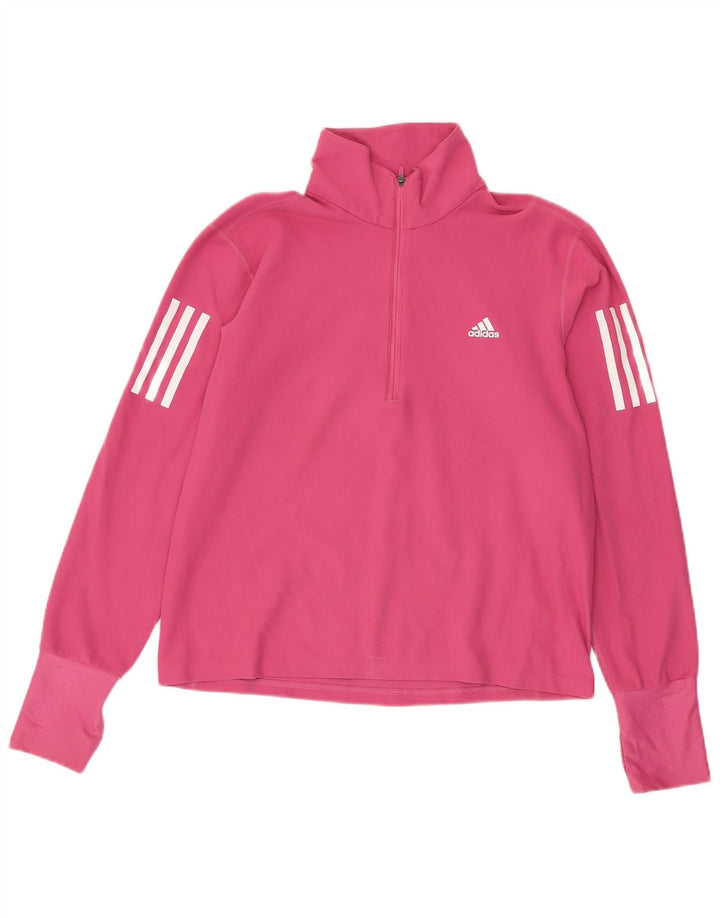 Damski dres Adidas z zamkiem błyskawicznym na szyi, UK 12/14, średni róż