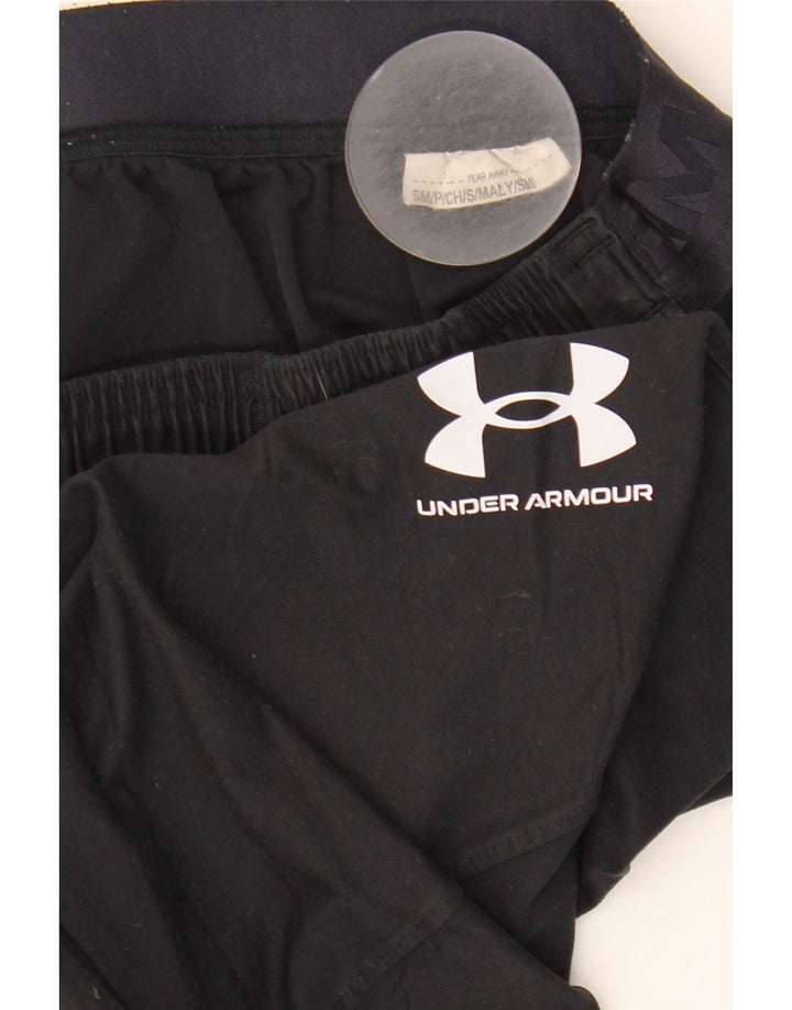 Damskie legginsy UNDER ARMOUR z grafiką UK 10, małe, czarne, z blokami kolorów