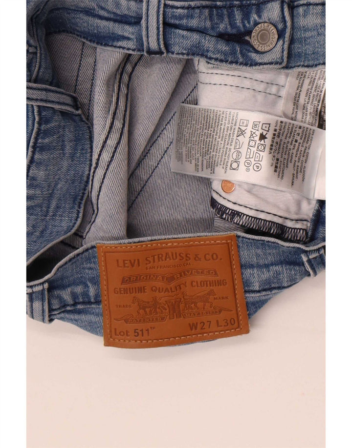 Męskie jeansy Levi's 511 Slim W27 L30 Niebieska bawełna