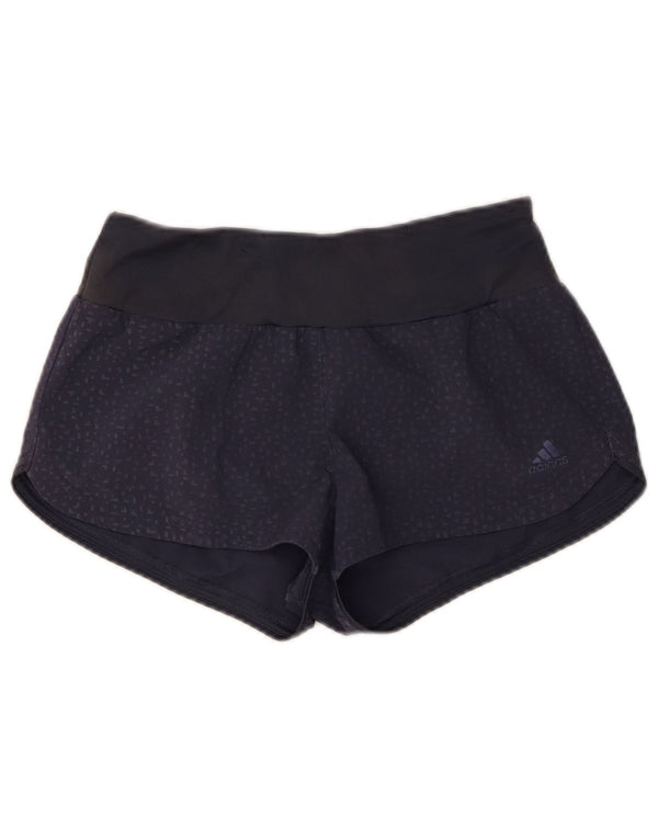 Spodenki sportowe Adidas damskie Climalite UK 4/6 XS granatowe w cętki