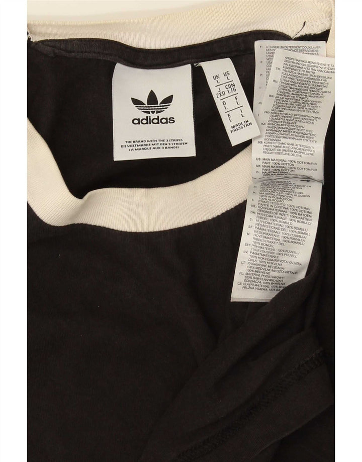 Adidas Męski T-shirt Top Duży Czarny Bawełniany