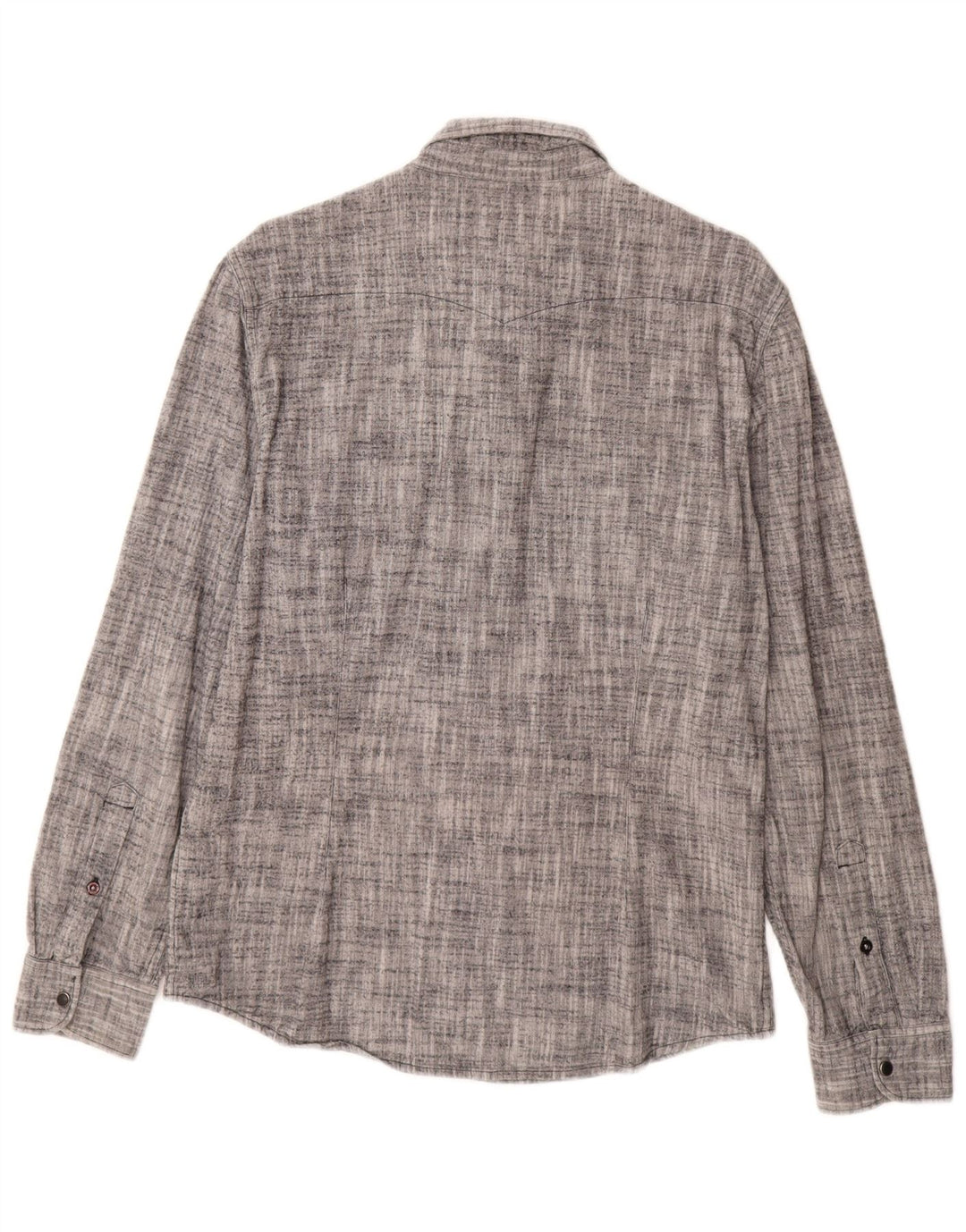 Męska koszula flanelowa Lee Slim Fit, duża, szara, nakrapiana bawełna