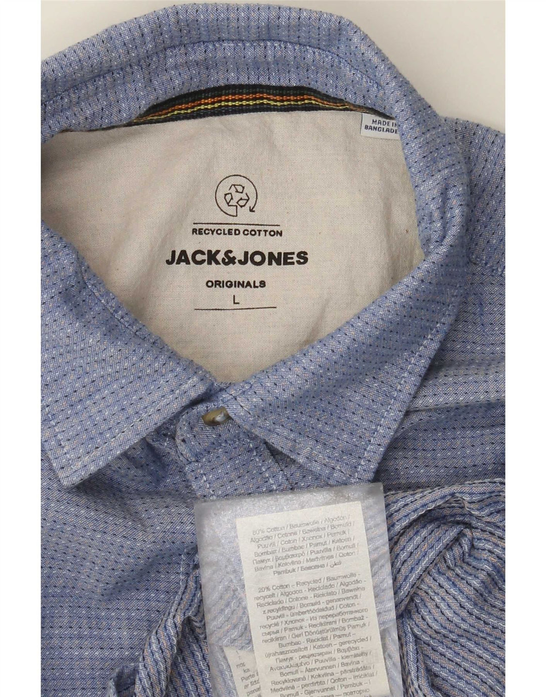 Koszula męska Jack & Jones, duża, niebieska, bawełniana w cętki