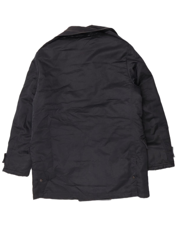 Męski dwurzędowy płaszcz Blauer UK 40, duży granatowy poliester