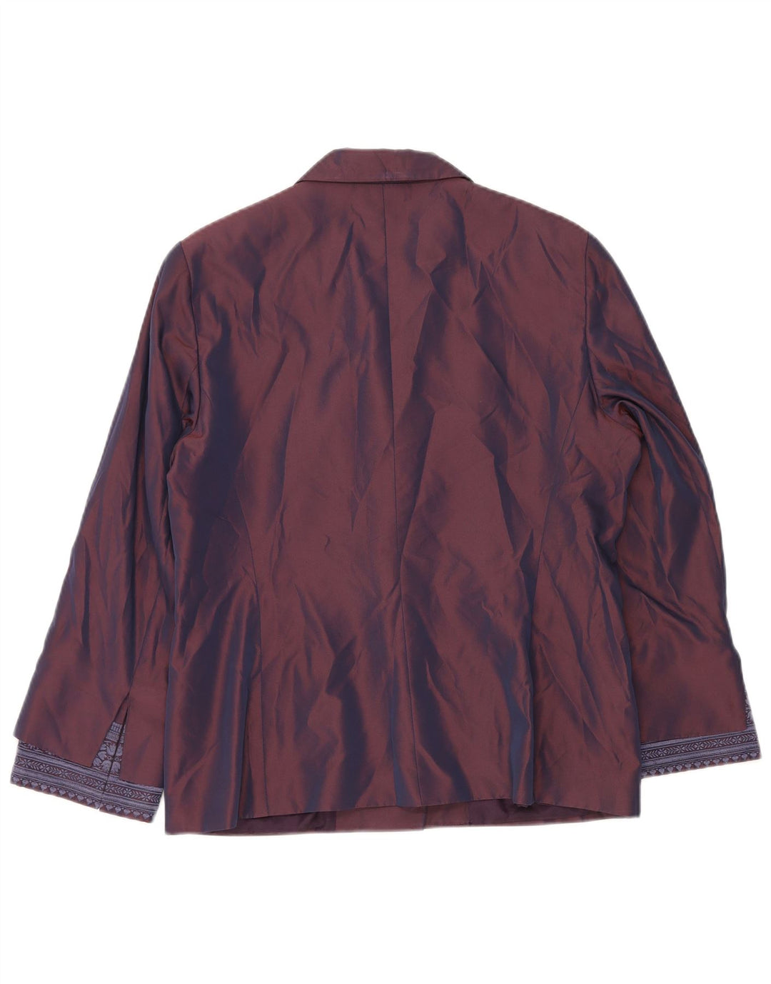 GIANFRANCO FERRE Damska marynarka zapinana na 2 guziki UK 16, duża, fioletowa w kwiaty