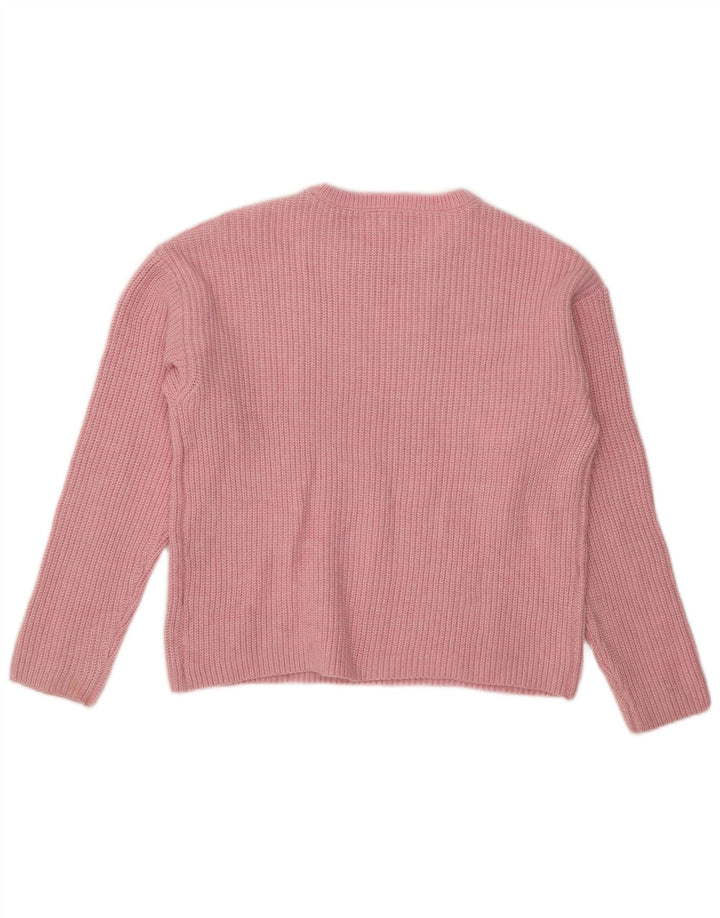Marks & Spencer Damski sweter z dekoltem w łódkę, UK 14, średni różowy poliester