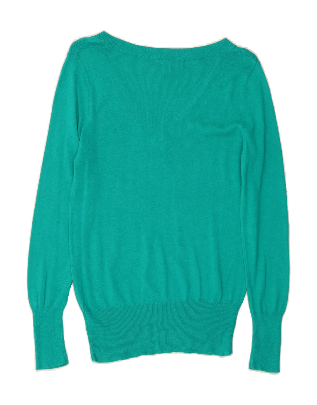 MOSSIMO Womens V-Neck Jumper Sweater UK 12 Medium Turquoise Nylon Vintage Mossimo and Second-Hand Mossimo from Messina Hembry 