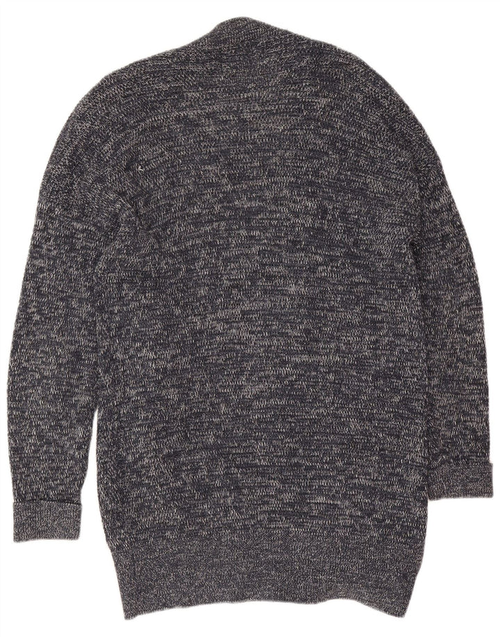 Zara Męski sweter rozpinany, mały, szary, z bawełny w plamki